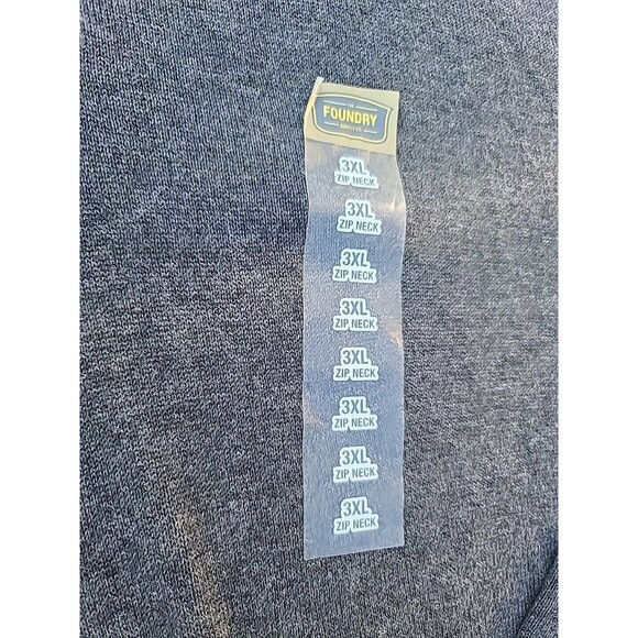 NWT The Foundry Pullover 1/4 Zip Long Sleeve Sweater Men's 3XL Gray PLUS - Picture 2 of 5